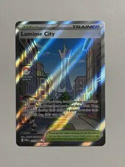 Pokemon Lumiose City Trainer-Stadium Full Art Holo POR 111/088 2022 English - Image 1