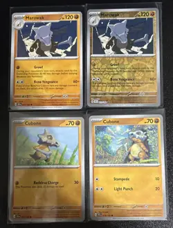 Pokemon TCG Cubone/Marowak 4 Card Lot - Image 1