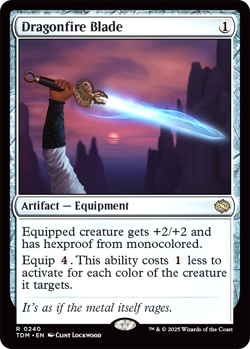 MTG Dragonfire Blade 240 Rare Foil Tarkir Dragonstorm - Image 1