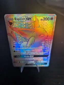Pokemon Espeon GX 152/149 TCG Sun & Moon Rainbow Secret Rare Card NM - Image 2