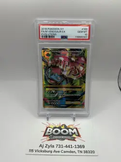 2016 Pokemon XY Evolutions M Venusaur EX Full Art 100/108 PSA 10 Gem Mint - Image 1