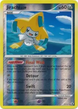 Jirachi - 7/111 - Holo Rare - Reverse Holo PL/MP, English Pokemon Rising Rivals - Image 1