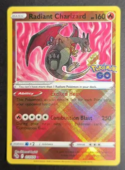[NM] Radiant Charizard 011/078 - Pokemon GO - Holo Radiant Rare - Image 1