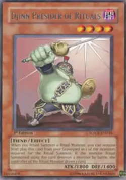 Djinn Presider of Rituals - SOVR-EN038 - Rare - Unlimited Edition - Lightly Play - Image 1