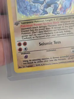 1st Edition Machamp 8/102 - 1999 WoTC Pokemon Base Set Holo Rare - Image 5