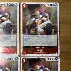 One Piece - Buggy - OP03-008 Uncommon - Pirate FOIL - PRB02 Reprint - 4 Card Set - Image 4