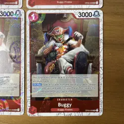 One Piece - Buggy - OP03-008 Uncommon - Pirate FOIL - PRB02 Reprint - 4 Card Set - Image 5