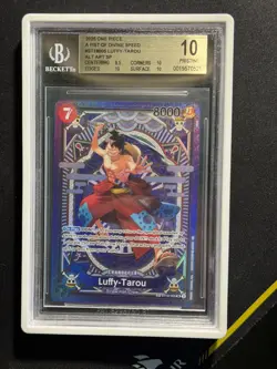 One Piece Luffy-Tarou SP OP11 Fist of Divine Speed Foil BGS 10 Beckett Pristine - Image 1