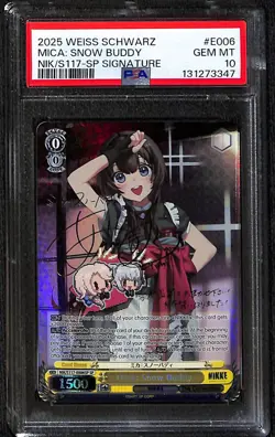 Weiss Schwarz Mica: Snow Buddy SP Gold Stamp PSA 10 - Image 1