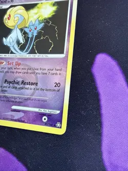 2008 Pokemon Card Legends Awakened Uxie Reverse Holo #43/146 League Promo NM - Image 4