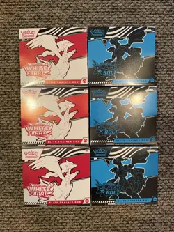 Pokemon Black Bolt & White Flare ETB Lot Of 6- Brand New Sealed - Image 1