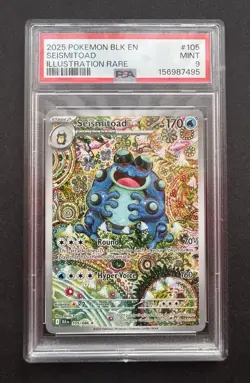 *PSA 9* Seismitoad 105/086 IR - Black Bolt - Illustration Rare Mint Pokemon Card - Image 1