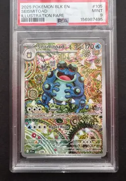 *PSA 9* Seismitoad 105/086 IR - Black Bolt - Illustration Rare Mint Pokemon Card - Image 3