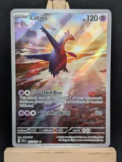 Latios Holo Pokemon Card Sv08: Surging Sparks 203/191 NM - Image 1