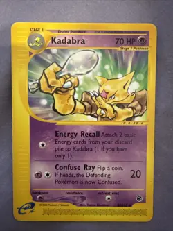 Pokemon TCG Expedition Base Set Kadabra Card Regular 84/165 - Image 1