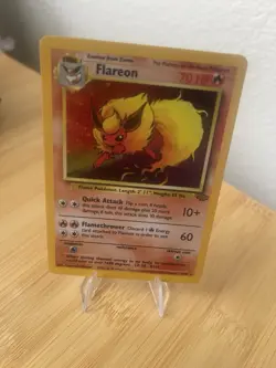 Flareon Jungle Holo Card 3/64 Unlimited Rare NM Pokemon - Image 2