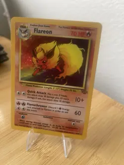 Flareon Jungle Holo Card 3/64 Unlimited Rare NM Pokemon - Image 3