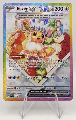 Pokemon TCG Prismatic Evolutions Eevee EX 174 Promo Card NM Condition - Image 1
