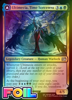 x1 Ultimecia, Time Sorceress // Ultimecia, Omnipotent FOIL FIN MTG 247 1x - Image 1