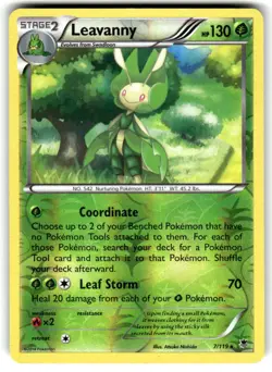 Leavanny Reverse Holo Rare Phantom Forces 7/119 LP - Image 1