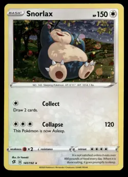 Snorlax - (Cosmos Holo) 141/192 Miscellaneous Cards & Products Pokemon TCG - Image 1