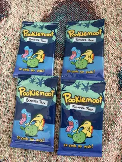 4 Count Pookiemoot Set 2 Booster Packs ( Pokemon Fan Art ) - Image 1
