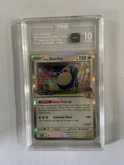Pokemon Journey Together STAFF Black Star Promo Hop's Snorlax #184 TAG 10 #9432 - Image 1