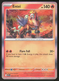 Entei 025/217 Rare Ascended Heroes Pokemon Holo Near Mint - Image 1