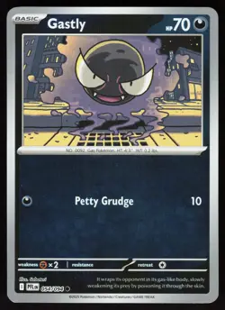 Gastly 054/094 Common Phantasmal Flames Pokemon Reverse Holo Near Mint - Image 1