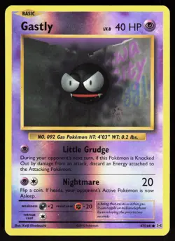 Gastly 47/108 Common Evolutions Pokemon Reverse Holo Lightly Played - Image 1