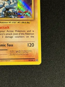 Pokemon TCG Machamp Evolutions Prerelease Promo Holo 59/108 2016 Stamped Bleed - Image 4