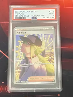 Pokemon TCG: N's Plan 170/086 Sv11b: Black Bolt Holo PSA Mint 9 - Image 1