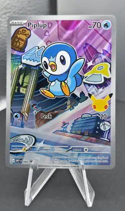 Pokemon PIPLUP MEP 042 Ascended Heroes - 1st Partner FULL ART PROMO - MINT - Image 2