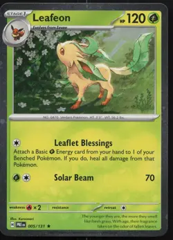 Leafeon (Cosmo Promo) 005/131 Holo Rare Prismatic Evolutions Pokemon Holo NM - Image 1