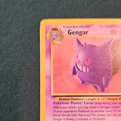 Gengar 20/62 Fossil Non-Holo Rare English 1999 80 HP Stage 2 - Image 3