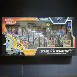 Pokemon Lucario V & Tyranitar V Heavy Hitters Premium Collection Box - Image 1