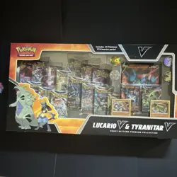 Pokemon Lucario V & Tyranitar V Heavy Hitters Premium Collection Box - Image 1