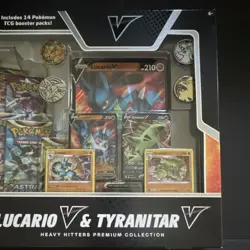 Pokemon Lucario V & Tyranitar V Heavy Hitters Premium Collection Box - Image 2