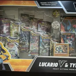 Pokemon Lucario V & Tyranitar V Heavy Hitters Premium Collection Box - Image 3