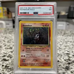 2001 Pokemon Neo Discovery #5 Houndour Holo PSA 7 NM 5/75 - Image 1