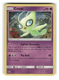 Celebi - SM224 Holo Promo Sun & Moon Promo Pokemon Lightly Played - Image 1