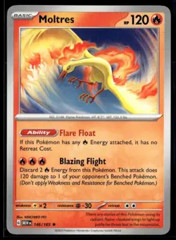 2023 Pokemon Scarlet & Violet - 151 Non Holo (Deck Exclusive).. Moltres #146/165 - Image 1