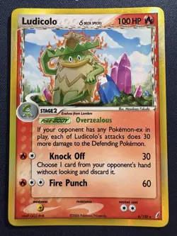 Ludicolo Delta Species 6/100 Pokemon 2006 Crystal Guardians Holo LP - Image 1