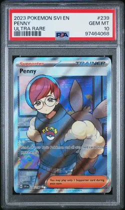 2023 POKEMON SVI EN-SCARLET & VIOLET ULTRA RARE #239 PENNY PSA 10 - Image 1