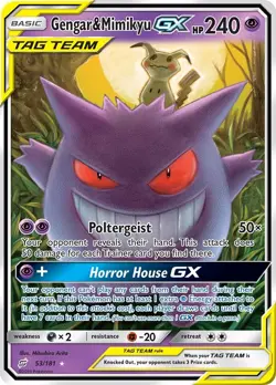 Gengar & Mimikyu GX 53/181 Sm-Team Up Holo for sale online - Image 1