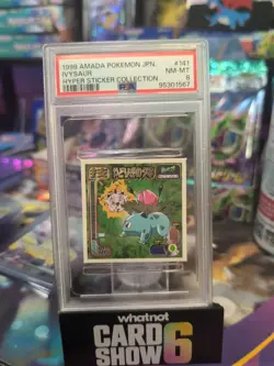 Ivysaur #141 1998 Pokemon Amada Hyper Sticker PSA 8 - Image 1