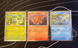 Bulbasaur Charmander Squirtle (151 Promo) *SINGLE SWIRL* COSMIC HOLO Pokemon TCG - Image 1