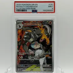 Pokemon TCG Destined Rivals Team Rocket’s Houndoom #191/182 IR PSA 9 MINT - Image 1