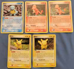 Pokemon Delta Species Ditto as Pikachu Charmander Squirtle LP - Image 1