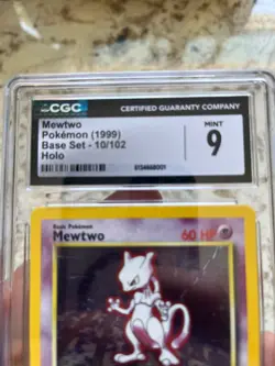 1999 Pokemon Base Set Mewtwo Holo CGC 9 Mint WOTC Investment Grade Vintage Grail - Image 2